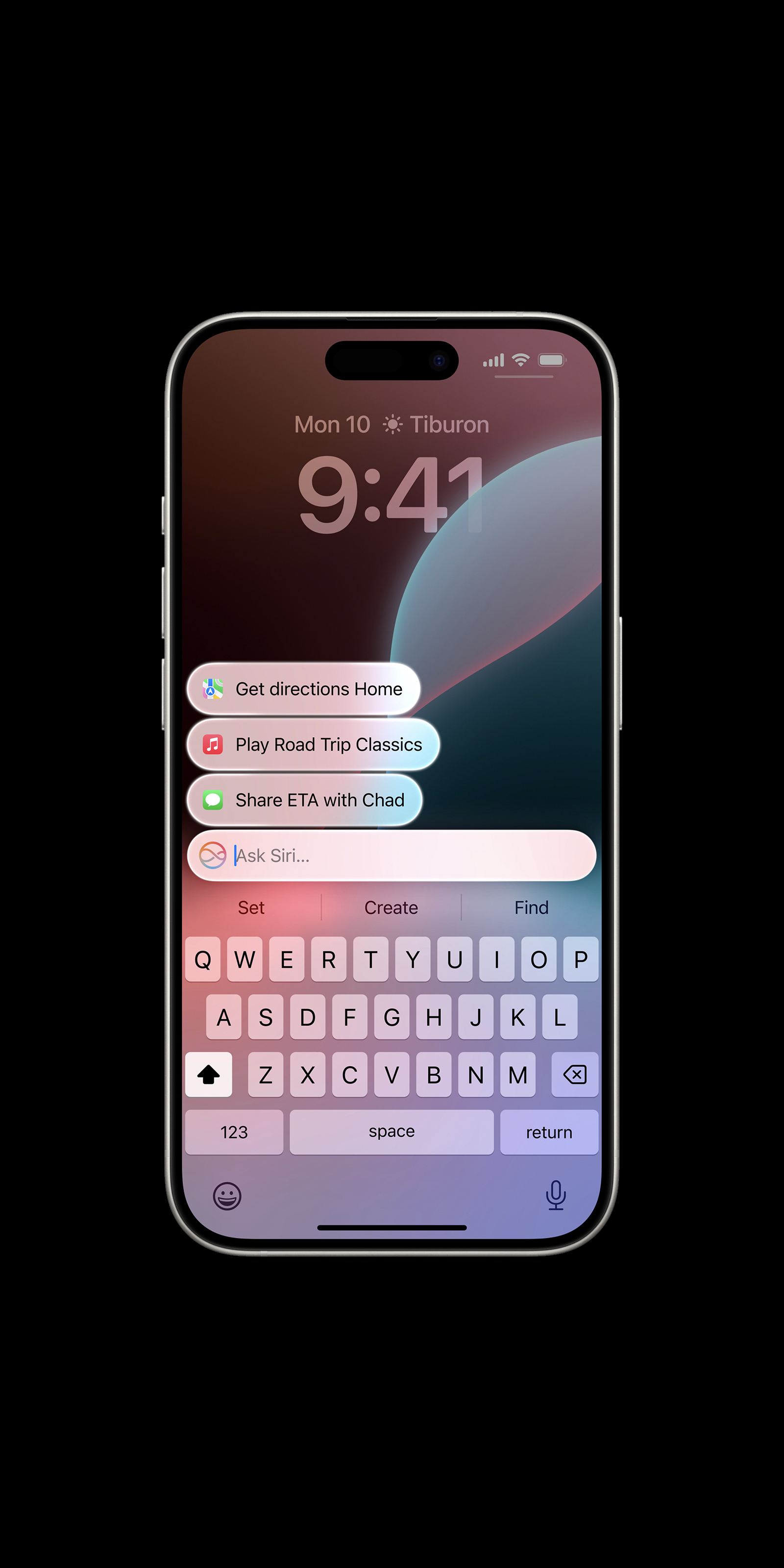 iPhone showing Spotlight with suggestions powered by App Intents